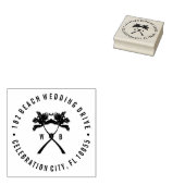 ノッテッドパームツリートロピカルデスティネーションウェディング ラバースタンプ (押印)