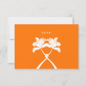 ノッテッドパームツリートロピカルデスティネーションウェディング 出欠カード (裏面)