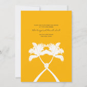 ノッテッドパームツリートロピカルデスティネーションウェディング 招待状 (裏面)