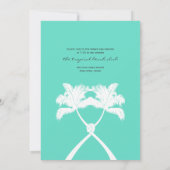 ノッテッドパームツリートロピカルデスティネーションウェディング 招待状 (裏面)