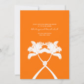 ノッテッドパームツリートロピカルデスティネーションウェディング 招待状 (裏面)