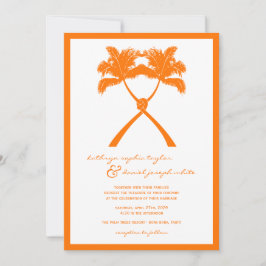 ノッテッドパームツリートロピカルデスティネーションウェディング 招待状