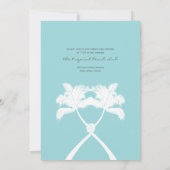 ノッテッドパームツリートロピカルデスティネーションウェディング 招待状 (裏面)