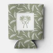 ノッテッドパームツリートロピカルデスティネーションウェディング 缶クーラー (正面)