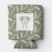 ノッテッドパームツリートロピカルデスティネーションウェディング 缶クーラー (裏面)