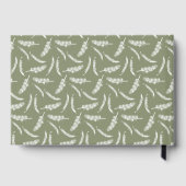 ノッテッドパームツリートロピカル結婚の歓迎サイン ゲストブック (裏面)