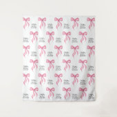 ノットブライダルシャワーの背景を結パーソナライズされたぶ タペストリー (正面)