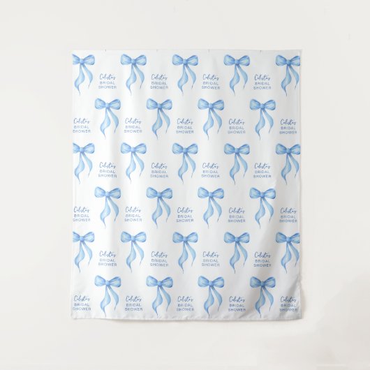 ノットブライダルシャワーの背景を結パーソナライズされたぶ タペストリー (正面)