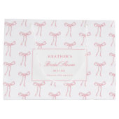 ノットブルーを結ぶトイレピンクボウブライダルシャワー ラージペーパーバッグ (裏面)