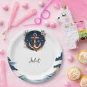 ノットボートシップ海軍ブルー航海のブライダルシャワー ペーパープレート (パーティー)