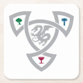 ノット付きDAoCスクエアコースター スクエアペーパーコースター (正面)