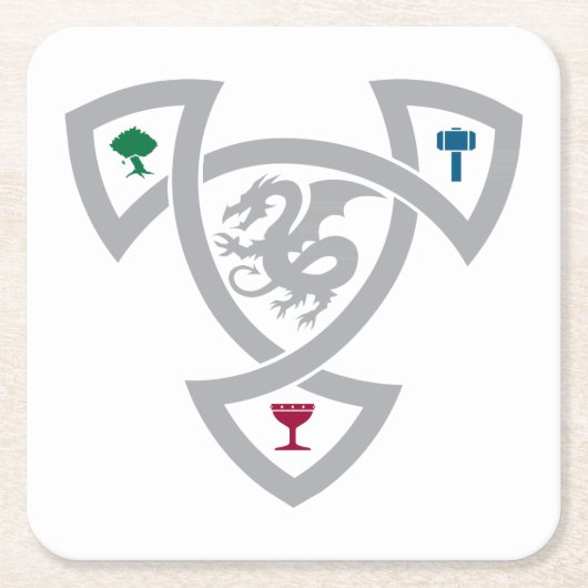 ノット付きDAoCスクエアコースター スクエアペーパーコースター (正面)