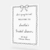 「ノット・ザ・パリスタイル ウェディングシャワー ウェルカムサイン」 アクリルサイン (傾斜)