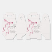 ノット ピンクのブライダルシャワーの贈り物 フェイバーボックス (見開き)