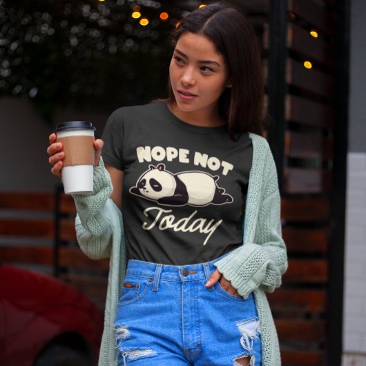 ノッペ今日は疲れていないパンダベア Tシャツ