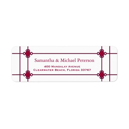 ノッ中国のト結婚アドレス ラベル (正面)