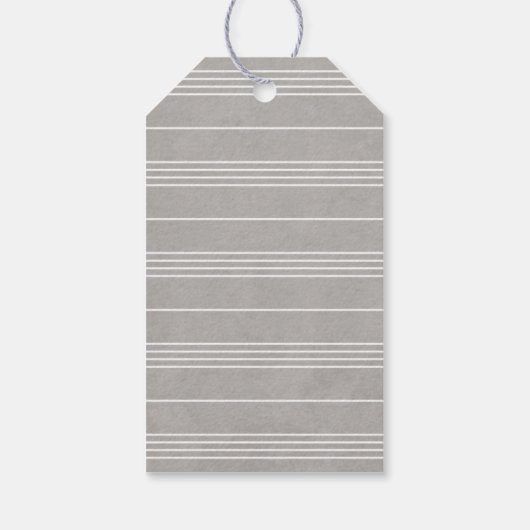 ノッ図解入りの、写真付きのト結婚式の引き出物ラベル – グレー ギフトタグ (裏面)