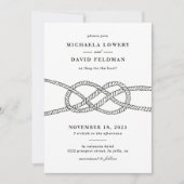 ノッ図解入りの、写真付きのト結婚式招待状 – 黒 招待状 (正面)