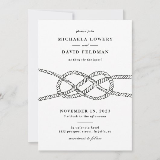 ノッ図解入りの、写真付きのト結婚式招待状 – 黒 招待状 (正面)