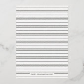 ノッ図解入りの、写真付きのト結婚式招待状 – 黒 箔招待状 (裏面)