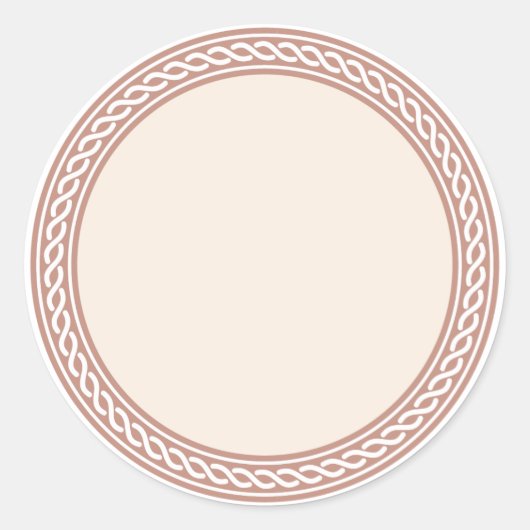 ノッ縁どト空白のテンプレートラベル ラウンドシール (正面)