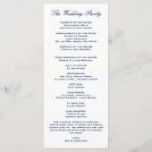 ノッ航海のトネイビーストライプ結婚式 プログラム (裏面)