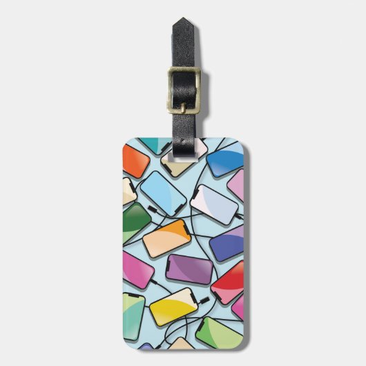 ノッ頭が切れるチ付き電話 ラゲッジタグ (正面縦)