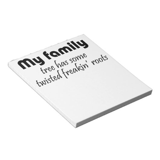 ノテおもしろいッパギフト女性の家族のユーモアのギフト ノートパッド (アングル)