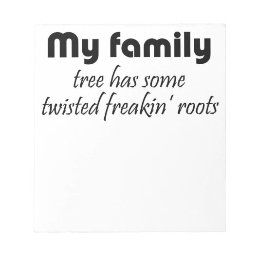 ノテおもしろいッパギフト女性の家族のユーモアのギフト ノートパッド (正面)