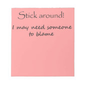 ノテおもしろいパギフト事務所ユーモアユニークギフトアイディア ノートパッド (正面)