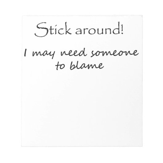 ノテおもしろいパギフト事務所ユーモアユニークギフトアイディア ノートパッド (正面)