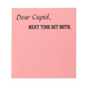 ノテおもしろいパットギフトアンチバレンタインのギフトジョーク ノートパッド (正面)