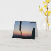 ノテカラフルカードの熱帯空白の夕日 カード (黄色い花)