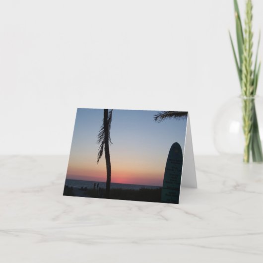 ノテカラフルカードの熱帯空白の夕日 カード (正面)