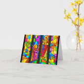 ノテカードステンドグラス–10 カード (黄色い花)