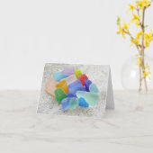 ノテカード数々の – カラーシーグラス カード (黄色い花)