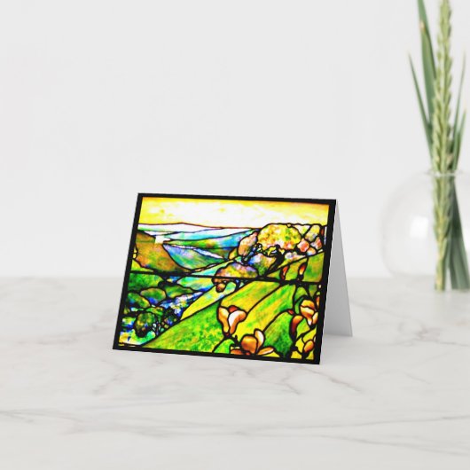 ノテカード染めのガラス-ルイスティファニー4 カード (正面)