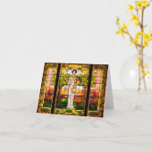 ノテカード染色ガラスティファニー10 カード (黄色い花)