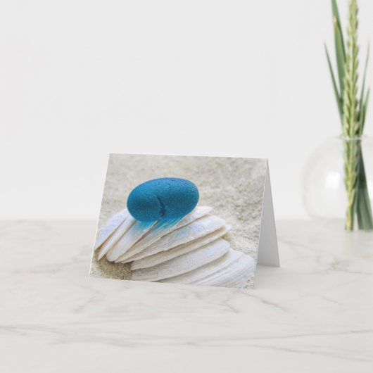 ノテカード – シーグラスティール(緑がかった色) カード (正面)