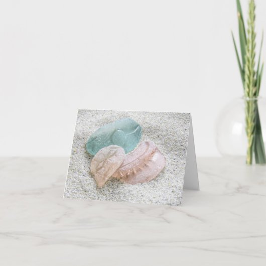 ノテカード – パステルのシーグラス カード (正面)