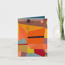 ノテカード：ポール・クレー：楽しげな山並み 