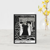 ノテカード – ヴィンテージイラストレーション – オーブリービーズリー4 カード (黄色い花)