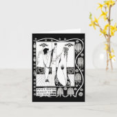 ノテカード-ヴィンテージイラストレーション-オーブリーボーズレイ7 カード (黄色い花)