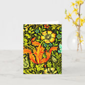 ノテカード-ヴィンテージファブリック/ファッション-ウィリアム·モリス14 カード (黄色い花)