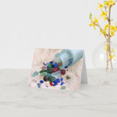 ノテカード – 海ガラス溢れる カード (黄色い花)