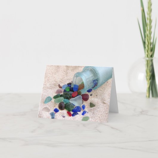 ノテカード – 海ガラス溢れる カード (正面)