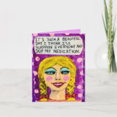 ノテカード – 私が唱える美しい考え日だ カード (正面)