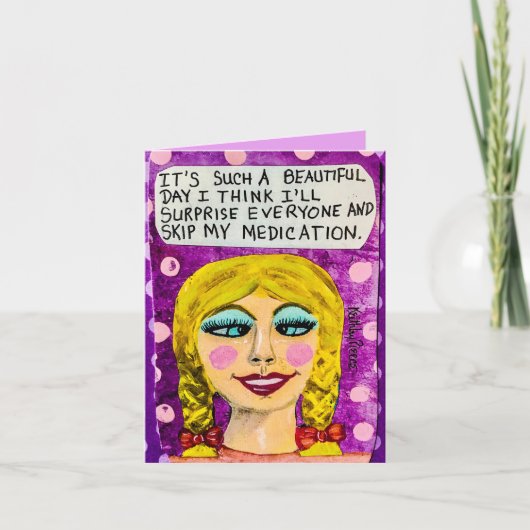 ノテカード – 私が唱える美しい考え日だ カード (正面)