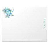 ノテパーソナライズされたパットウォーターカラーウミガメ ノートパッド (正面)