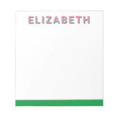 ノテ名門私立校風のパーソナライズされたッモダンプ ノートパッド (正面)